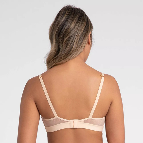 Lively All-Day Deep V No-Wire Convertible Padded Bra Toasted Almond Tan 36B - Picture 3 of 15